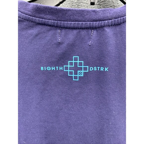 8IGTH DSTRKT Graphic 3D Print Tee T-Shirt Men's Size XL Baby Blue Blue Crew Neck - Picture 13 of 15